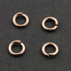 Rose Gold Filled 18 GA Open Jump Round Ring, (RG/JR18/6O) - Beadspoint