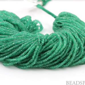 Natural Columbian Emeralds Faceted Rondelle Beads, 25 Pieces, (25EMR4-5FRNDL) - Beadspoint