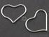 Sterling Silver Heart Component,  (SS/688/29X22)