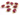 Ruby Faceted Oval Connector, (BZC7348-C) - Beadspoint