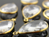 Rock Crystal Faceted Pear Shape Bezel, (BZC7280)