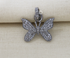 Pave Diamond  Butterfly Charm, (DCH-140)