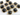 Black Onyx Faceted Cushion Connector, (BZC7507) - Beadspoint