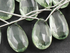 Green Amethyst Large Long Faceted Pear Drops, (GAMxlpear)