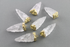 Rock  Crystal Electroplated Point Pendant ,(BZC9064/RCY)