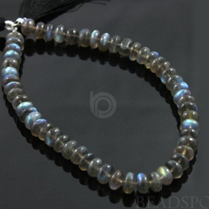 Labradorite Micro Faceted Rondelles,(LAB7Frndl) - Beadspoint