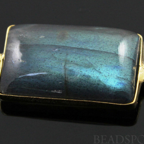 Labradorite Smooth Rectangle Connector,  (LABRC001-E) - Beadspoint