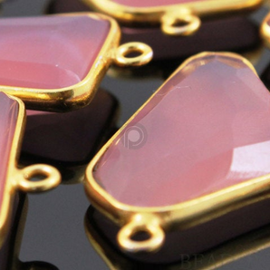 Rose Quartz Faceted Fancy Bezel, (BZC7377) - Beadspoint