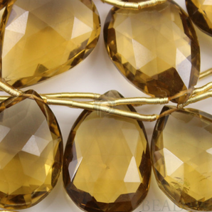 Brazilian Whiskey Topaz Large Faceted Pear Drops, 2 Pieces,(2WTZ14x20PEAR) - Beadspoint