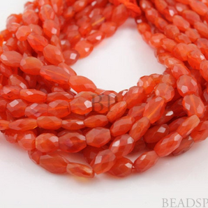 Carnelian Faceted Ovals Beads,  (CAR8x10Foval) - Beadspoint