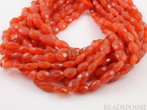 Carnelian Faceted Ovals Beads,  (CAR8x10Foval) - Beadspoint
