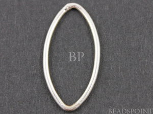 Sterling Silver Open Marquis Link (SS/695/11x29) - Beadspoint