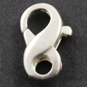 Sterling Silver 13 mm Figure Eight Lobster Claw, (SS/868) - Beadspoint