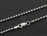 Sterling Silver Finished Ball Neck Chain, (BALL22-20)