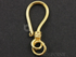 Gold Vermeil Sterling Silver Fancy Hook Clasp w/ Ring, (VM/6426)