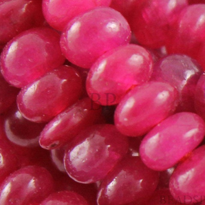 25 Pieces,Ruby Smooth Rondelle Beads, (Rby3.5Srndl) - Beadspoint