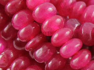 25 Pieces,Ruby Smooth Rondelle Beads, (Rby3.5Srndl) - Beadspoint