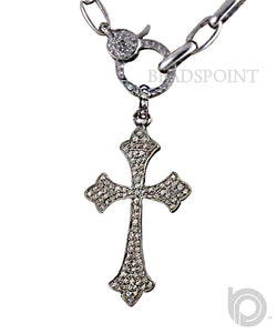 Pave Diamond Cross Pendant -- DPM-1014 - Beadspoint