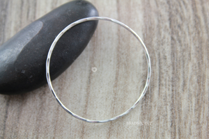 Sterling Silver Hammered Circle Link, (SS/697/35) - Beadspoint