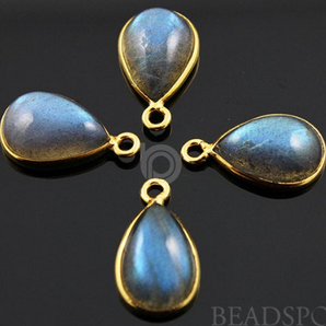 Labradorite Faceted Pear Bezel, (LABP012) - Beadspoint