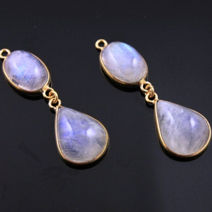 Rainbow Moonstone Drop Pendant,  (RNB-811) - Beadspoint