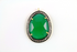 Green Onyx with White Sapphire Pendant, 1 Piece (GRXWTZ-A202)