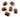 Dyed Ruby Faceted Chicklet Bezel Connector, (BZC7351-A) - Beadspoint