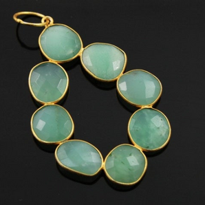 Australian Chrysoprase Fancy Long Bezel,  (CHRYPNDT02) - Beadspoint