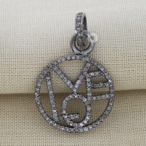 Pave Diamond Love Charm,  (DC-7082) - Beadspoint