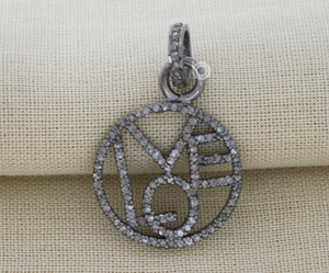 Pave Diamond Love Charm,  (DC-7082) - Beadspoint