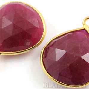 Dyed Ruby Faceted Bezel, ( BZC5005) - Beadspoint