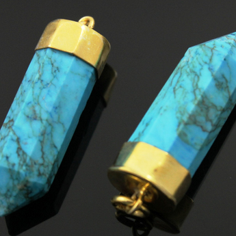 Turquoise Point Pendant ,(BZC9024/TURQ) - Beadspoint