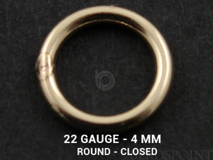 Gold Filled 22 GA Closed Jump Ring , (GF/JR22/4C) - Beadspoint