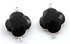 Black Onyx Faceted Clover Connector,(SSBZC8025)