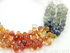 Natural AAA Quality Sapphire Gemstone Multi Color Faceted Briolettes, 3x5 to 4x6mm Orange, Green, Blue, Yellow, 1 Strand,  (SPH3x5TEAR(MU)