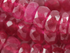 25 Pieces,Ruby Faceted Rondelle Beads, ( Rby2.5-5rndl)