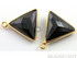 Black Onyx Faceted Triangle Bezel, (BZC7575-A)