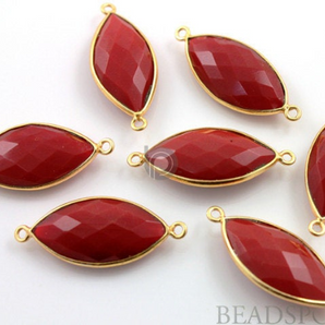 Red Onyx Bezel Marquise, (BZC3016) - Beadspoint