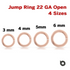 Rose Gold 22 GA Open Jump Ring,4 Sizes (RG/JR22O)