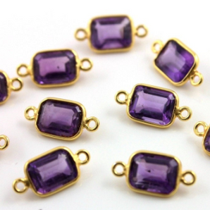 Amethyst Octogon vermeil Bezel, (BZC9005/AM) - Beadspoint