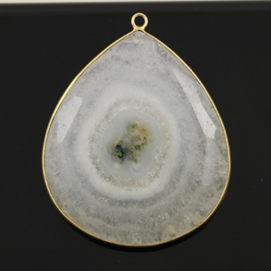 Solar Quartz Pear Shape Pendant ,(SLQ/013) - Beadspoint