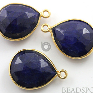 Sapphire Faceted Pear Shape Bezel, (BZC7393-C) - Beadspoint