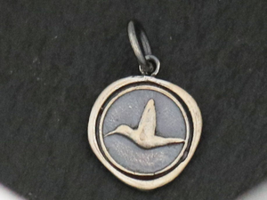 Sterling Silver Flying Bird Charm -- (AF-243) - Beadspoint