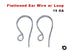 Sterling Silver Flat Ear Wire , 1 pair  (SS/710)