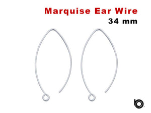 Handmade Artisan Big Leaf Sterling Silver Ear Wires, (SS/724)
