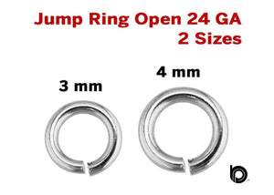 Sterling Silver 24 GA Open Jump Ring, (SS/JR24/O)