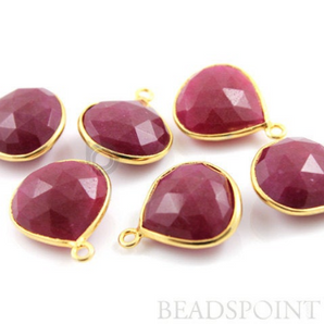 Dyed Ruby Faceted Bezel, ( BZC5005) - Beadspoint