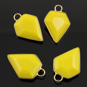 Yellow Turquoise Faceted Arrow Head Bezel, (BZC9019/YTURQ) - Beadspoint