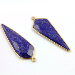 Lapis Faceted Triangle Bezel (LPS-703) - Beadspoint