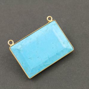 Turquoise Square Pendant Rectangle Pendant, (BZC/9056/TUR) - Beadspoint